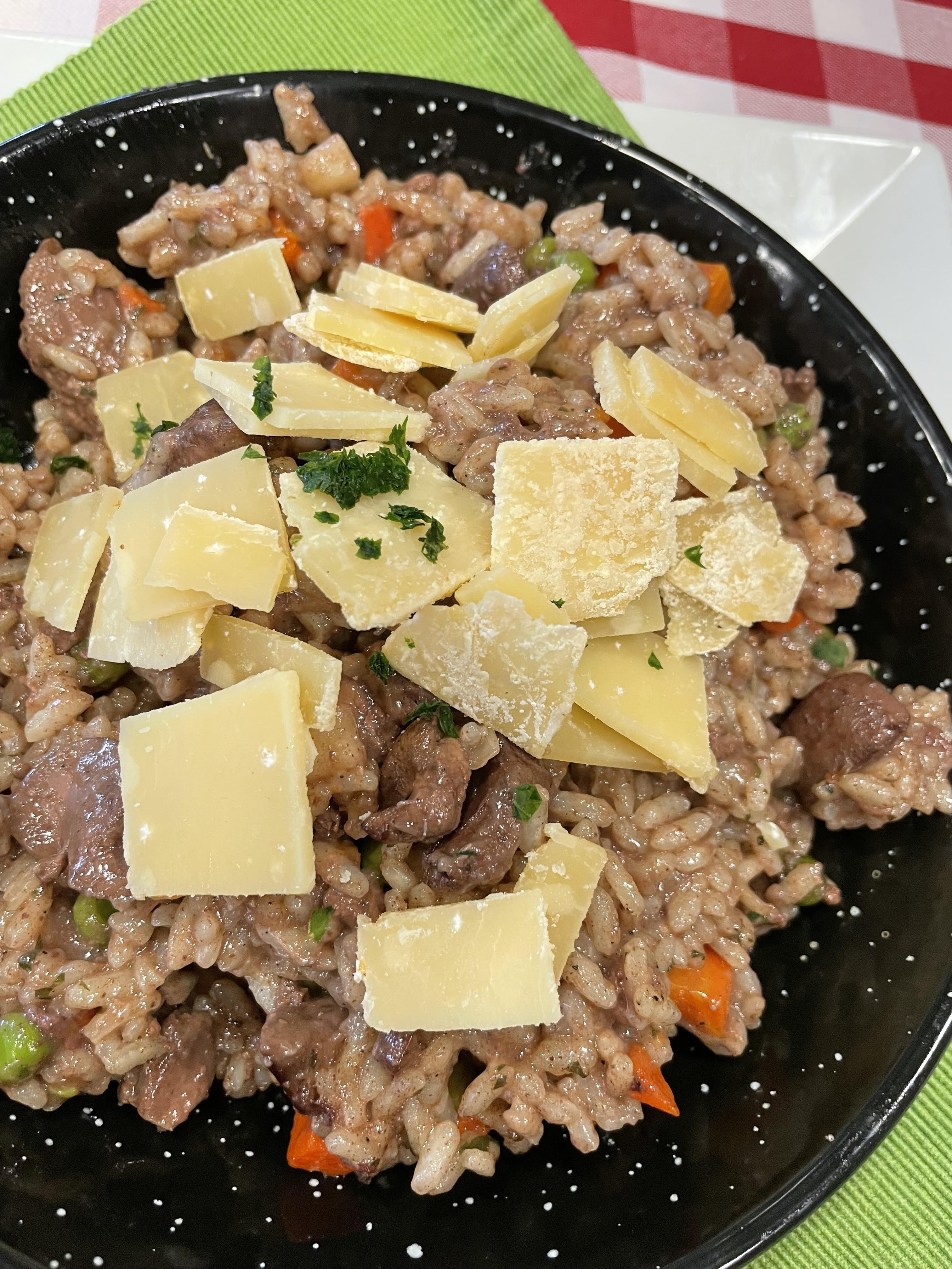 Csirkemájas rizottó